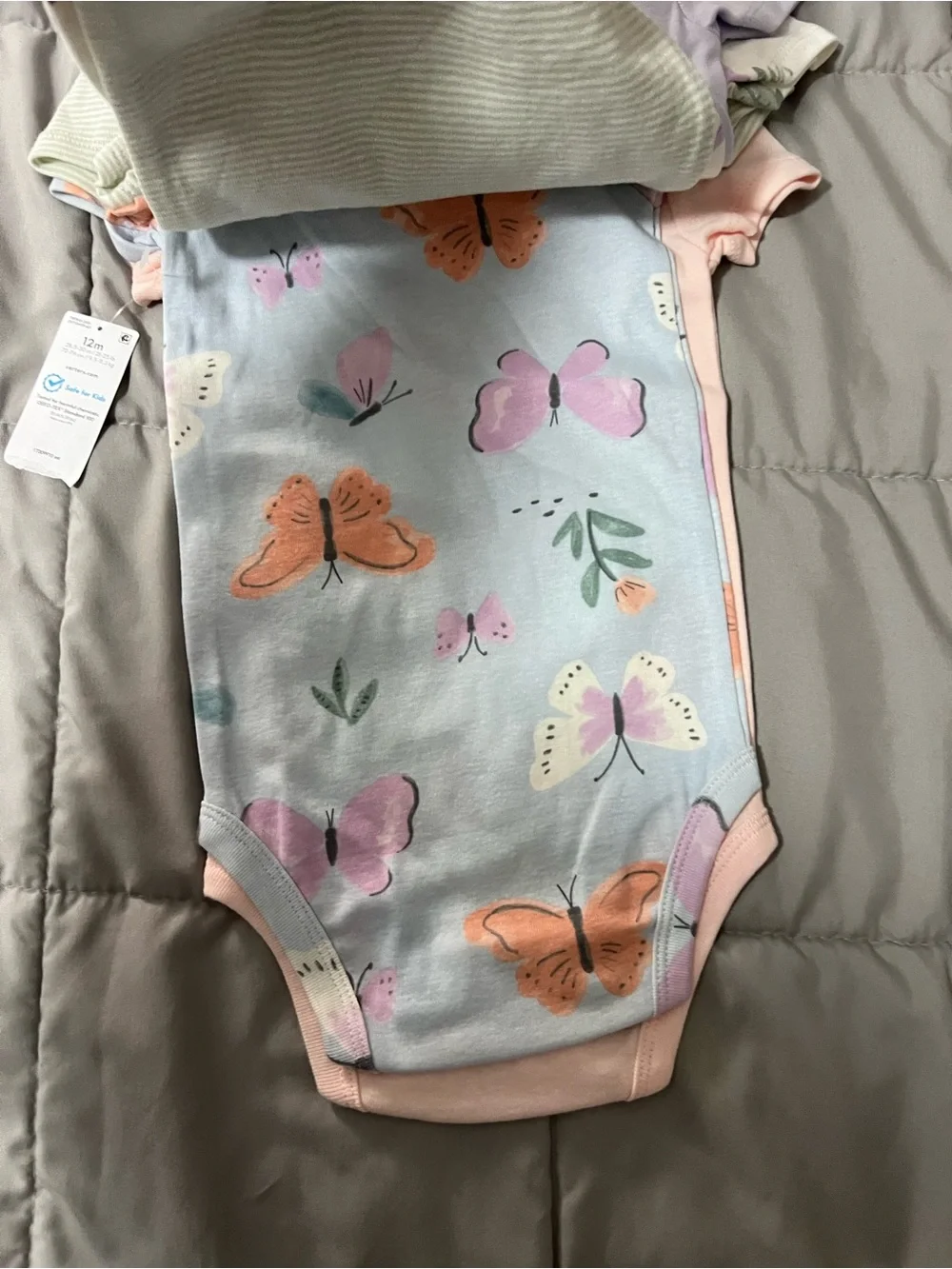 Carter's 5 Pack Baby Girl Onsies Dinosaurs & Butterflies